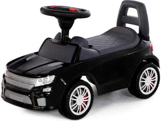 Super Car Loop/Duw Auto met Geluid tot 50kg Zwart