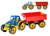 Sun Fun Tractor met Aanhanger 52x19x16cm Blauw/Rood 