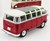 welly 1963 Volkswagen T1 Bus Rood/Beige schaal 1/18