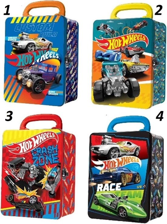 Hot Wheels Tin Car Storage Case for 18 Cars 5+