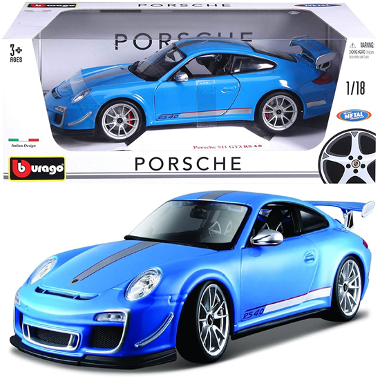 Bburago PORSCHE  911 GT3 RS 4.0 Blauw schaal 1/18