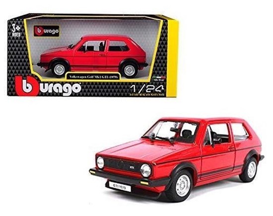 Bburago Volkswagen Golf 1 Gti schaal 1/24 Rood 