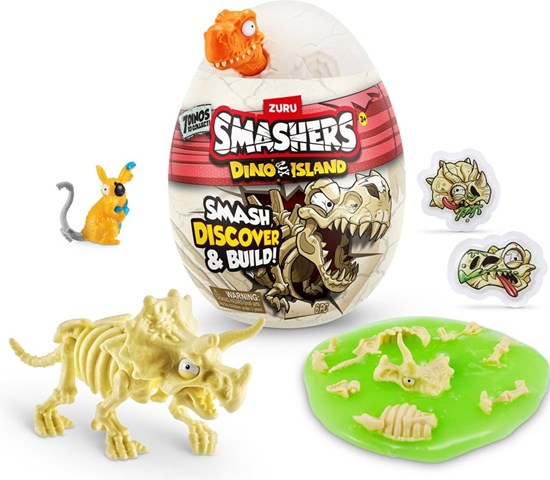 Zuru Smashers Dino Island Nano Egg 6 Verassingen Met Slijm 3+ 