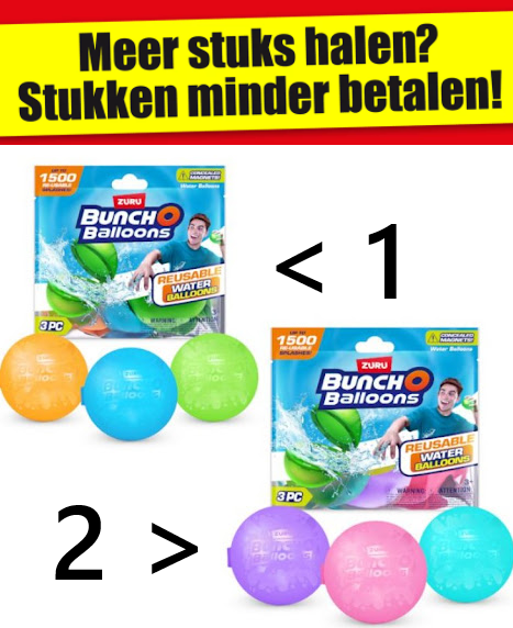 zuru Bunch-o-Balloons 3 Herbruikbare Magnetische Waterballonnen 3+ 