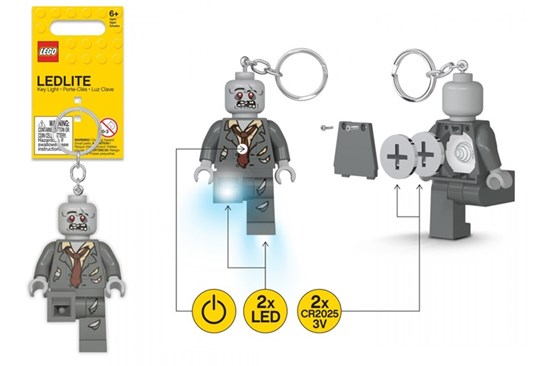 Lego Sleutelhanger met Licht Zombie