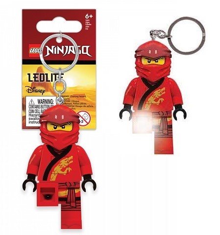 Lego Sleutelhanger Ninjago Kai rood met LED Verlichting