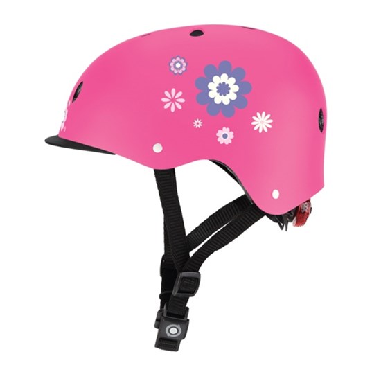 Globber Kinderhelm met Licht Flower Power Roze XS-S 48-53cm 