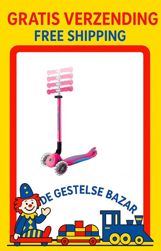 Globber Opvouwbare Step PLUS met LED Fuchsia Color 