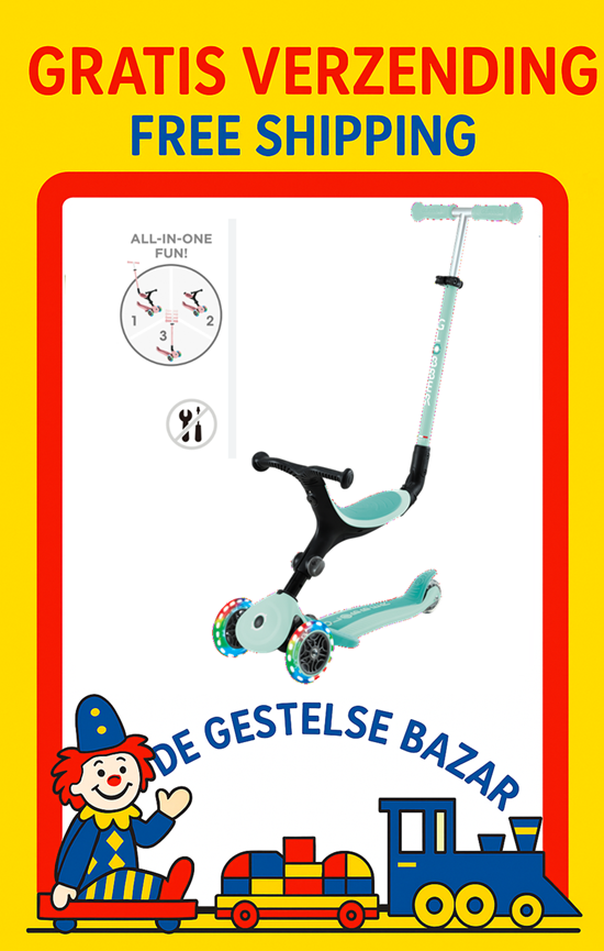 Globber Go Up Step 3in1 Active Lights Mint Groen 15mnd+ 