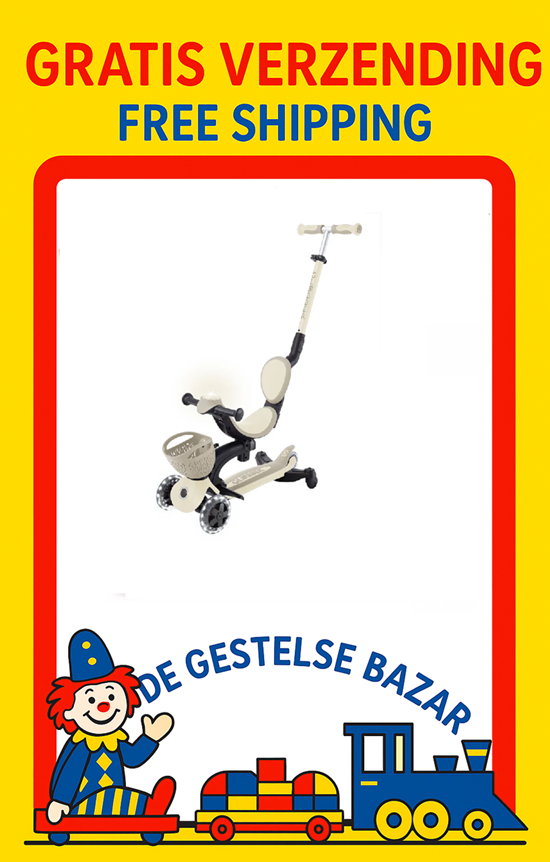 Globber Kinderstep Go Up de Luxe Baby 360 lampjes Taupe15mnd+ 