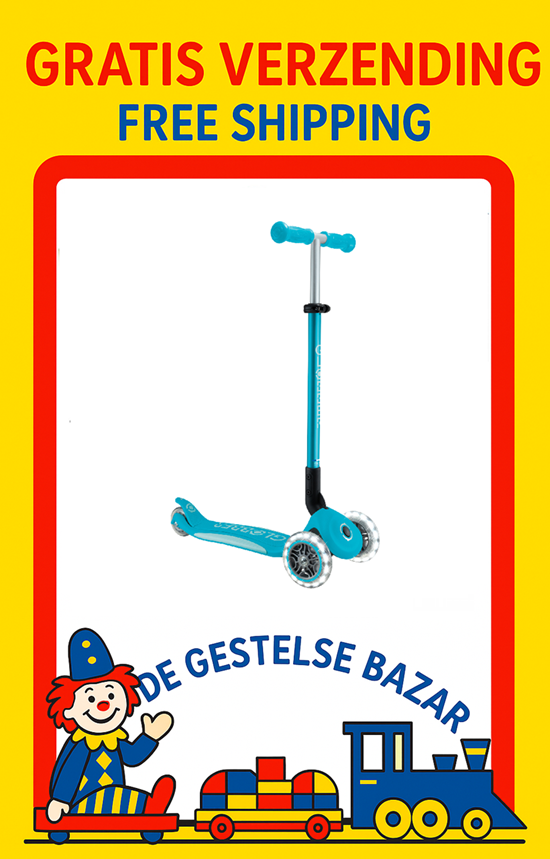 Globber Opvouwbare Step PLUS met LED Aqua Blauw 