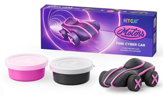 Hey-Clay Cyber Car Pink 2 Cans Boetseerklei 3+ 