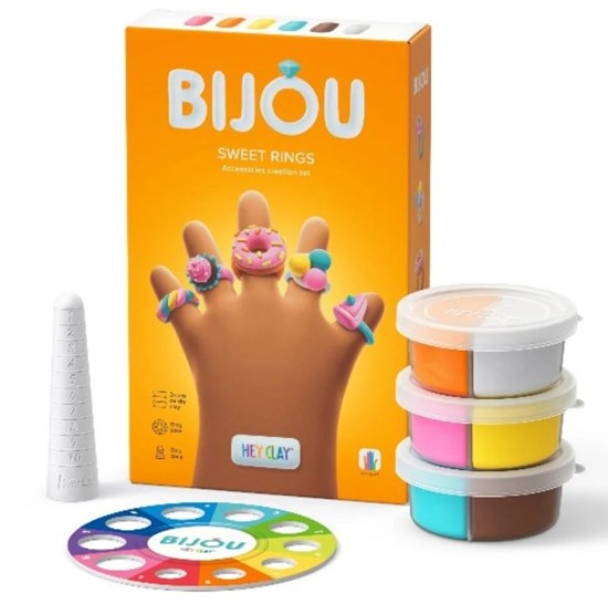 Hey Clay Kleiset Bijoux Rings Snoepjes 3 Blikken 6+ 