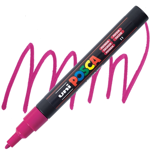 Posca Extra Fine Round  Conische Punt Tip 0.9mm- 1.3mm FUHSIA