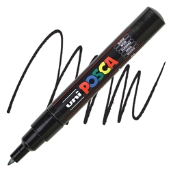 Posca Extra Fine Round Tip 0.7mm- 1mm ZWART