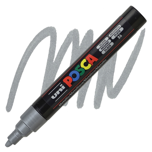 Posca Extra Fine Round  Conische Punt Tip 1.8-2.5mm ZILVER