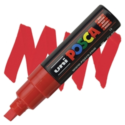 Posca Schuin Afgeslepen Punt 8.0mm ROOD