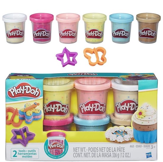 Play Doh Konfetti Colors Klei set 6 kleuren 3+ 