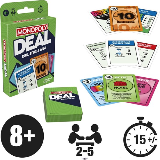 Hasbro Monopoly Deal Kaartspel 8+ 