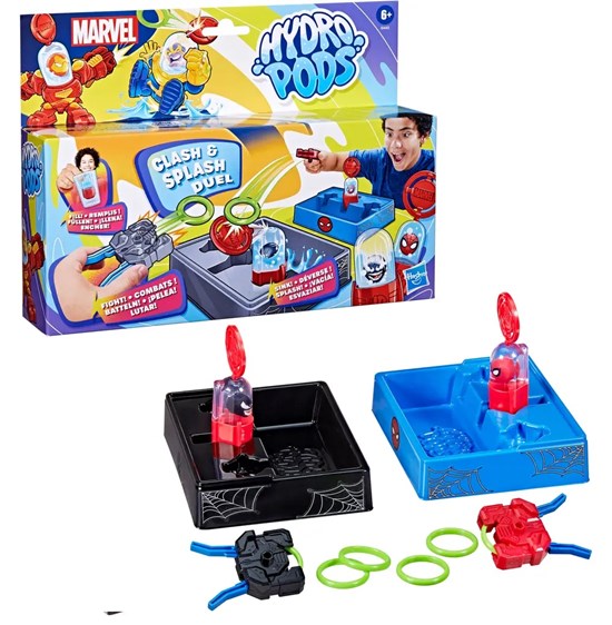 Hasbro Hydro Pods Marvel Clash & Splash Duel, Water Activated Battle Toy 6+ 