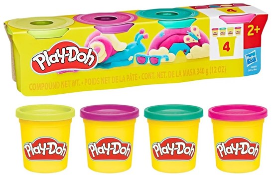 Play-Doh 4-pack Levendige Kleuren Boetseerklei 2+ 