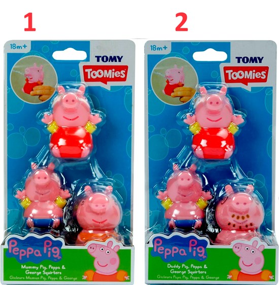 tomy Peppa Pig Peppa Wutz 3 Badspuit figuren assorti 18mnd+