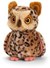 keeltoys Keeleco Owlie de Uil Beige 19cm Gerecycled Pluche figuur