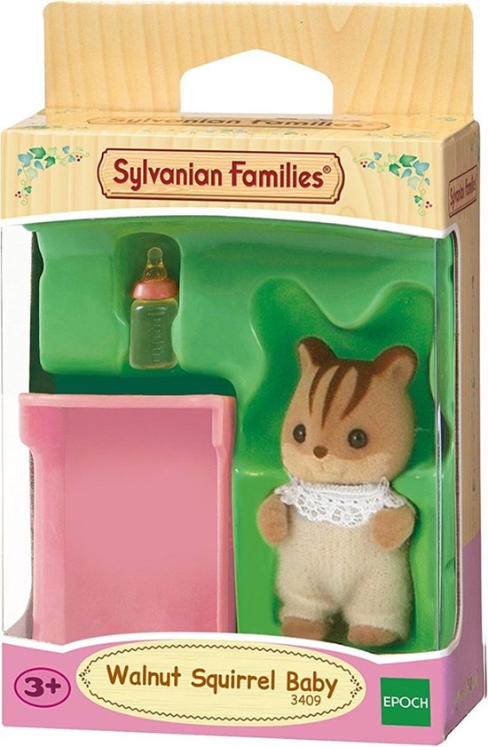 5065 Sylvanian Families Baby Walnoot Eekhoorn met Bedje 3+