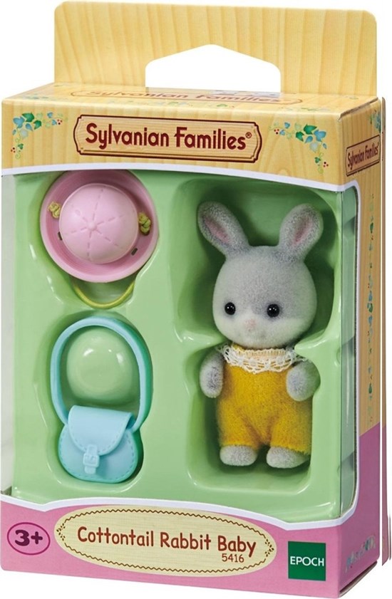 5416 Sylvanian Families Baby Katoenstaart Konijn met Tas en Hoed 3+