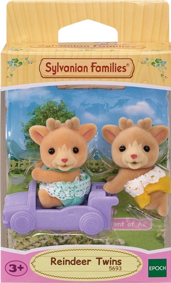 5693 Sylvanian Families Rendier Tweeling met Loopauto 3+
