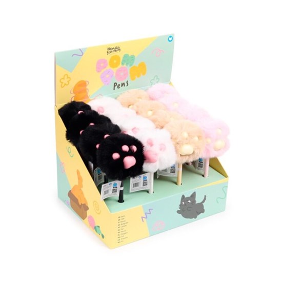 Beans & Co Cats Tip Pom Pom Pen met Fluffy Paw Topper ass.