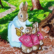 crystal art Diamond Painting Peter Rabbit the Flopsy Bunnies 30x30cm 8+