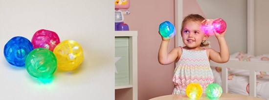 Tickit Silisoft Sensorische Flitsende Ballen 4stuks 