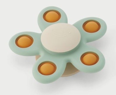 Tickit Silisoft Baby Bloem Spinner Neutrale Kleuren 0mnd+
