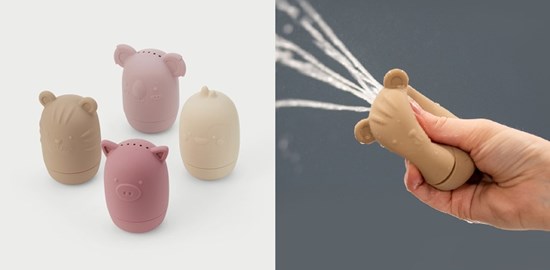 Tickit Silisoft Dierlijke Waterspuiters Aarde Kleuren 0mnd+ 