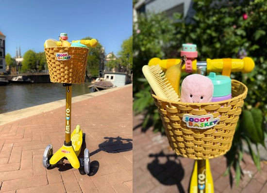 Micro Step Scoot Basket Mandje Geel 