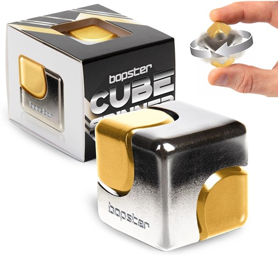 Bopster Cube Spinner Metallic Goud/Zilver 8+ 