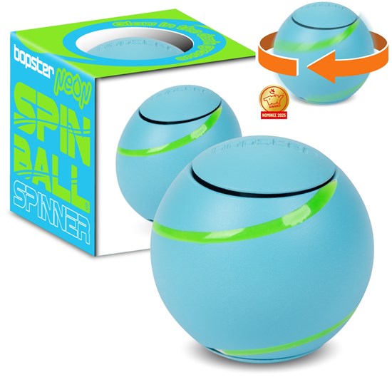 Bopster Spin Ball Glow in the Dark Spinner Groove Neon Licht Blauw 8+