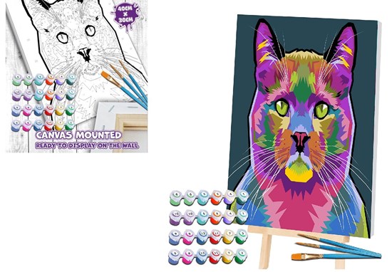creative sets Katten Schilderen op Nummer 30x40 cm 5+ 