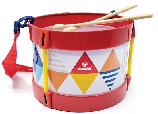 the Musican Metalen Trommel met Ballen en Stokjes 3+  