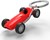 Sleutelhanger Metalmorphose Retro Racer Red Paint 