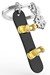 metal(!)morphose® Sleutelhanger Metaal Snowboard met Sneeuw 