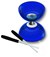 Acrobat Crystal Diabolo met Aluminium Stokjes Blauw 