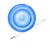 Acrobat Top Spinning Jongleerbord met Stokje circa 23½cm Aqua Blauw 