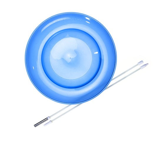 Acrobat Top Spinning Jongleerbord met Stokje circa 23½cm Aqua Blauw 