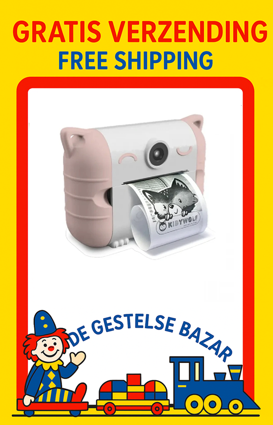 KidyWolf KIDYPRINT Peach Color Thermische Print Camera 5+ 