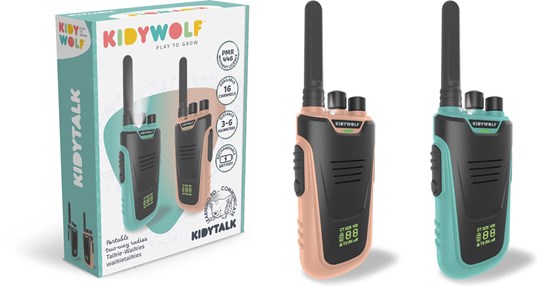 Kidytalk Walkie Talkie tot 6km met Accu Roze/Cyaan 6+ 