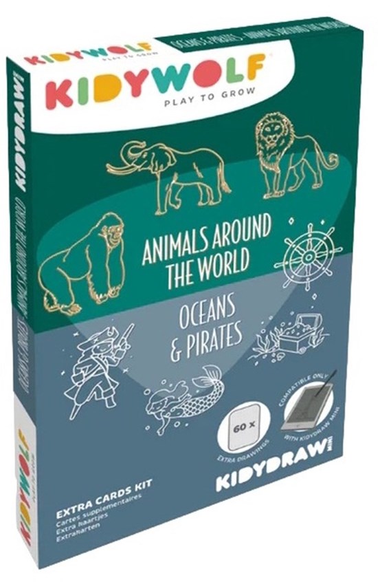 REFIL KIDYDRAW-MINI Drawings Animals Around the World and Oceans and Pirates 