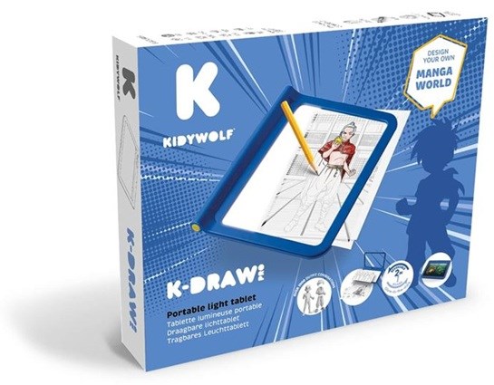 Kidywolf Mobiele en Lichtgevende Teken Tablet 2in1 A4 Formaat Blue Manga 8+ 