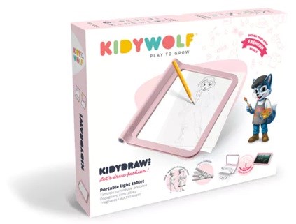 Kidywolf Mobiele en Lichtgevende Teken Tablet 2in1 A4 Formaat Pink Fashion 